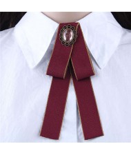 Floral Decoration Cloth Fashion Women Brooch - Red