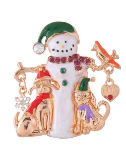 Snowman Christmas Style High Fashion Alloy Women Brooch