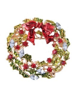 Vine and Flower Hoop Style Christmas Fashion Alloy Women Brooch