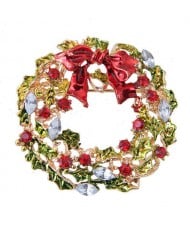 Vine and Flower Hoop Style Christmas Fashion Alloy Women Brooch