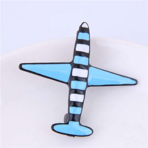 Oil-spot Glazed Plane Design Alloy Women Brooch