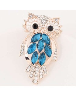 Czeche Rhinestone Hollow Style Night Owl Korean Fashion Alloy Women Brooch