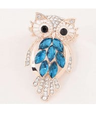 Czeche Rhinestone Hollow Style Night Owl Korean Fashion Alloy Women Brooch