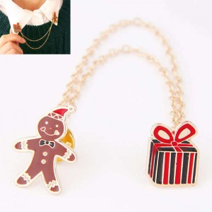 Clown and Gift Chain Design Fashion Alloy Women Brooch
