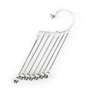 Skulls Tassel Punk Fashion Earring - Silver