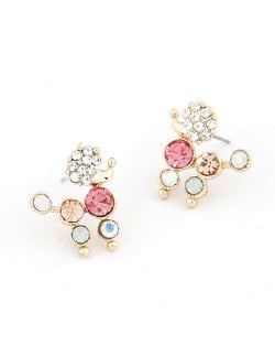 Cute Lap-dog Design Czeche Rhinestone Korean Fashion Earrings