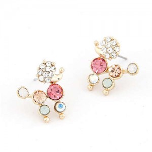 Cute Lap-dog Design Czeche Rhinestone Korean Fashion Earrings
