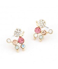 Cute Lap-dog Design Czeche Rhinestone Korean Fashion Earrings