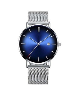 10 Colors Available Starry Night Index Basic Design Men Fashion Stainless Steel Wrist Watch