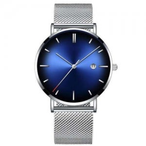 10 Colors Available Starry Night Index Basic Design Men Fashion Stainless Steel Wrist Watch