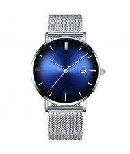 10 Colors Available Starry Night Index Basic Design Men Fashion Stainless Steel Wrist Watch