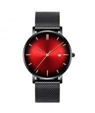 10 Colors Available Starry Night Index Basic Design Men Fashion Stainless Steel Wrist Watch