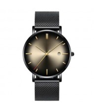 10 Colors Available Starry Night Index Basic Design Men Fashion Stainless Steel Wrist Watch