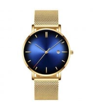 10 Colors Available Starry Night Index Basic Design Men Fashion Stainless Steel Wrist Watch