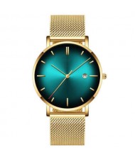 10 Colors Available Starry Night Index Basic Design Men Fashion Stainless Steel Wrist Watch