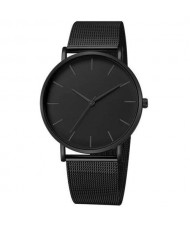 10 Colors Available Plain Index Extreme Basic Design Men Fashion Stainless Steel Wrist Watch