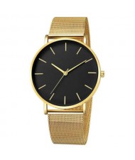 10 Colors Available Plain Index Extreme Basic Design Men Fashion Stainless Steel Wrist Watch
