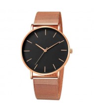 10 Colors Available Plain Index Extreme Basic Design Men Fashion Stainless Steel Wrist Watch