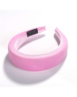 High Fashion Solid Color Velvet Women Hair Hoop - Rose Pink