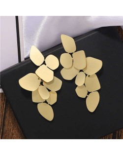 Irregular Layers Leaves Design Alloy Fashion Women Earrings