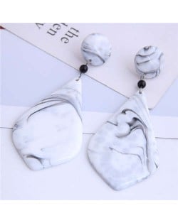 Resin Waterdrop Inspired High Fashion Women Costume Earrings - White