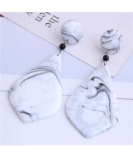 Resin Waterdrop Inspired High Fashion Women Costume Earrings - White