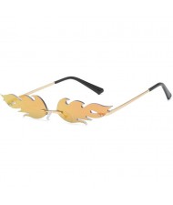 6 Colors Available Flame Shape Design High Fashion Women Sunglasses