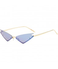 7 Colors Available Triangle Shape Cat Eye Design High Fashion Women Sunglasses