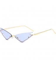 7 Colors Available Triangle Shape Cat Eye Design High Fashion Women Sunglasses