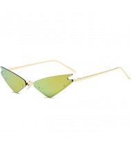 7 Colors Available Triangle Shape Cat Eye Design High Fashion Women Sunglasses