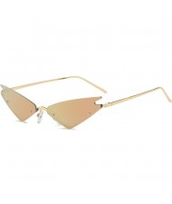 7 Colors Available Triangle Shape Cat Eye Design High Fashion Women Sunglasses