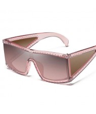 8 Colors Available Rivets Decorated Bold Style Punk Fashion Design Sunglasses