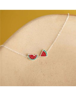 Watermelon Cute Summer Fashion Women White Copper Bracelet