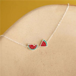 Watermelon Cute Summer Fashion Women White Copper Bracelet