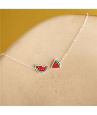 Watermelon Cute Summer Fashion Women White Copper Bracelet