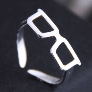 Cute Sunglasses Design Korean Fashion Adjustable Size Copper Ring
