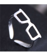 Cute Sunglasses Design Korean Fashion Adjustable Size Copper Ring