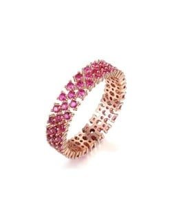 Ruby Inlaid High Fashion Delicate 925 Sterling Silver Women Ring