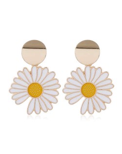 Daisy Design American Fashion Women Alloy Statement Earrings - White