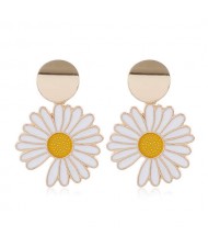Daisy Design American Fashion Women Alloy Statement Earrings - White