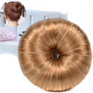 Hair Buns Style Synthetic Hair Korean Fashion Women Hair Band - Golden