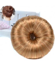 Hair Buns Style Synthetic Hair Korean Fashion Women Hair Band - Golden