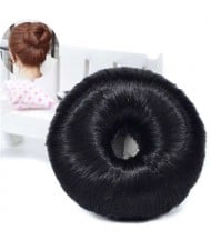 Hair Buns Style Synthetic Hair Korean Fashion Women Hair Band - Black