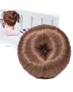 Hair Buns Style Synthetic Hair Korean Fashion Women Hair Band - Brown