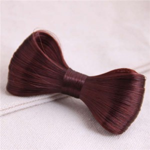 Korean Fashion Bowknot Shape Synthetic Hair Women Hair Barrette - Red