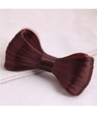 Korean Fashion Bowknot Shape Synthetic Hair Women Hair Barrette - Red