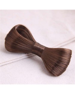 Korean Fashion Bowknot Shape Synthetic Hair Women Hair Barrette - Brown