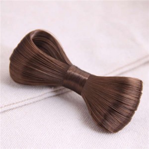 Korean Fashion Bowknot Shape Synthetic Hair Women Hair Barrette - Brown