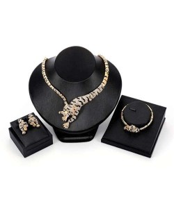 Luxurious Style Tiger Design 3pcs High Fashion Women Jewelry Set