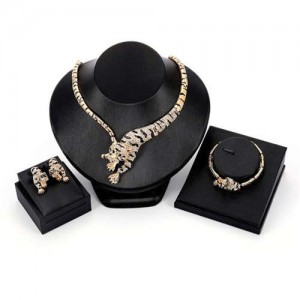 Luxurious Style Tiger Design 3pcs High Fashion Women Jewelry Set